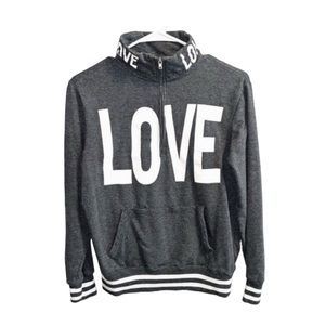 NO BOUNDARIES Women's Quarter Zip Long Sleeve Top Large